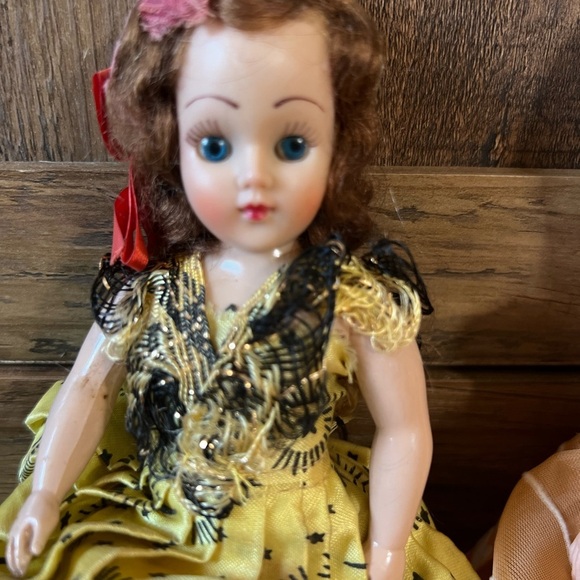 Vintage Antique open shut sleepy eyed fancy dressed up dolls - Picture 4 of 13